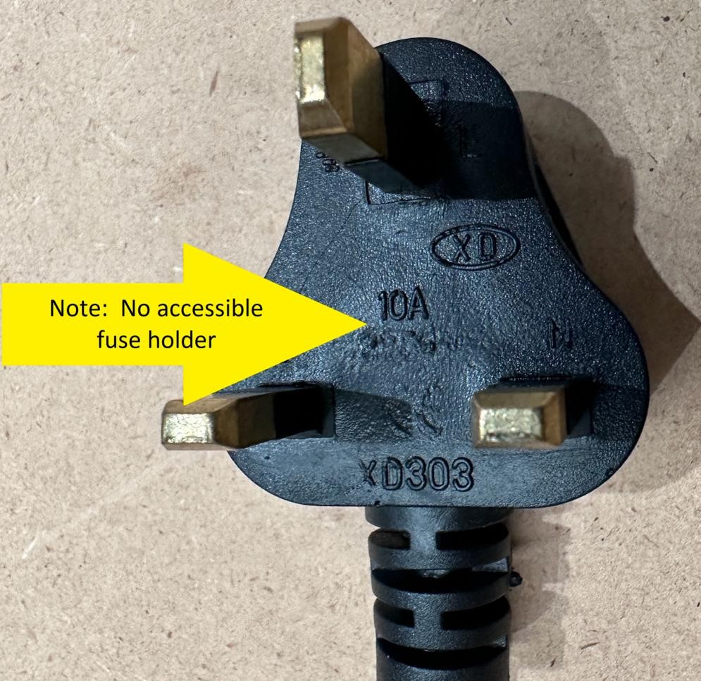 Incorrect Power Plug